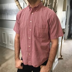 “Natural Issue” Short Sleeve Red Gingham Shirt